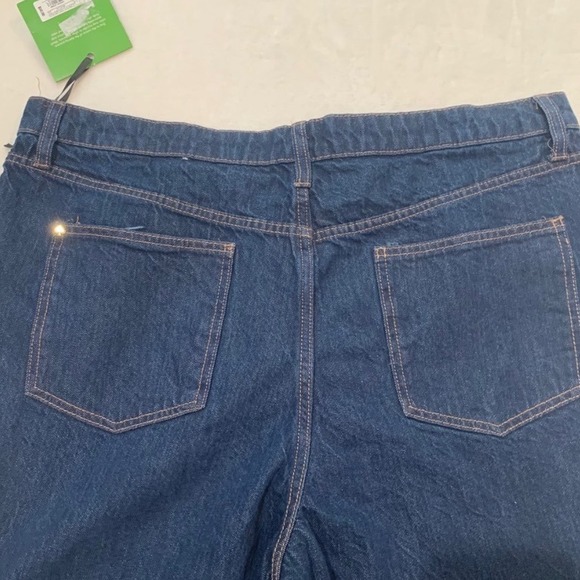 Kate spade x target size 0 blue denim straight‎ leg turn up jeans - Picture 8 of 12